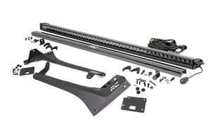 an LED light bar with all of its components laid out