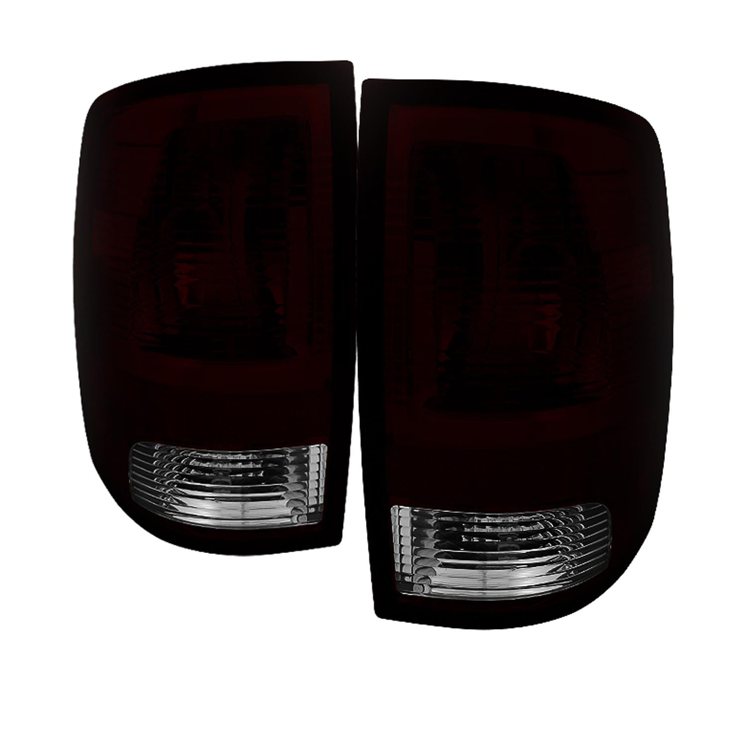 a pair of very dark tail lights