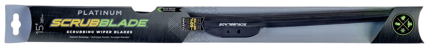 a wiper blade in its metallic colored packaging 