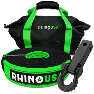 Rhino branded carrying bag, hitch, and coiled strap