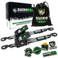 Rhino branded packaging with carrying bag and 2 gray retractable ratchet straps